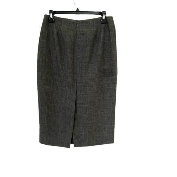 Cache Women's Gray Pencil Skirt Back Slit Size 8 - Picture 4 of 8